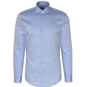 Seidensticker - Herenoverhemd - Lichtblauw - 100% Katoen - Shaped Pasvorm