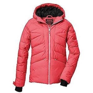 killtec Meisjes Gewatteerde jas/ski-jas met capuchon en sneeuwvanger KSW 116 GRLS SKI QLTD JCKT, coral pink, 140, 39652-000