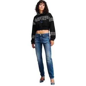 Karl Lagerfeld Jeans, Dames, Mid Rise Slim Denim, Slim Leg, Washed Dark Blue, 2430