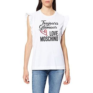 Love Moschino Dames T-shirt, Optical White, 38