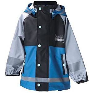 Sterntaler Kinderen Unisex regenjas kinderen functionele regenjas - jas - waterdicht met ritssluiting en gelaste naden - inktblauw, 116, blauw, One Size