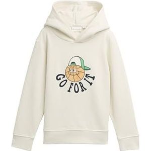 TOM TAILOR Jongens kinderen hoodie met print, 32257 - Grijs Wit, 92-98