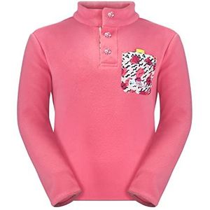 Jack Wolfskin Meisjes Villi Button Fleece K trui, roze limonade, 104, roze, citroen, 104 cm