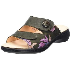 Think! Camilla sandalen voor dames, duurzaam uitneembaar voetbed, 7020 olijfcombinatie, 42 EU