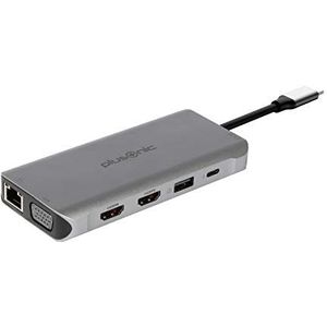 Plusonic USB-C Docking Adapter 8 in 1 met HDMI/VGA/LAN/USB