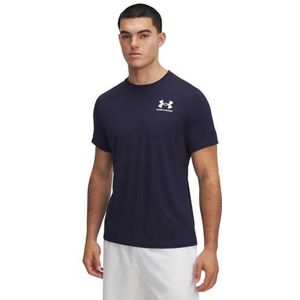 Under Armour UA HeatGear Fitted SS - Midnight Navy / / Wit - XL