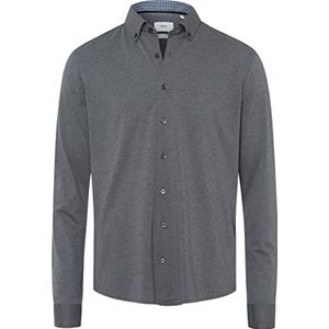 BRAX Heren Style Daniel J HIGH Flex Jersey Eenvoudig herenhemd hemd met button-down-kraag, coal, L