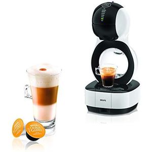 Krups NESCAFÉ® Dolce Gusto® Lumio KP1301, Automatische koffiemachine voor capsules, Professionele kwaliteitskoffie, dankzij 15 bar hogedruksysteem, Wit & Zwart