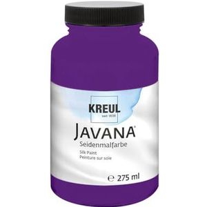 Kreul 8105-275 Javana zijdeverf 275 ml, violet, sterk gepigmenteerde en briljante verf op waterbasis, met vloeiend vloeibaar karakter, dringt diep in de vezels