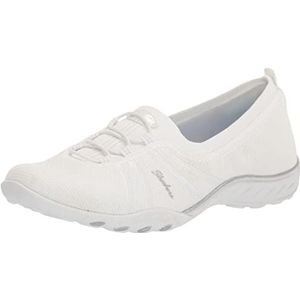 Skechers Breathe Easy-Simple Pleasure Sneakers voor dames, Wit weelderige tuin, 37 EU