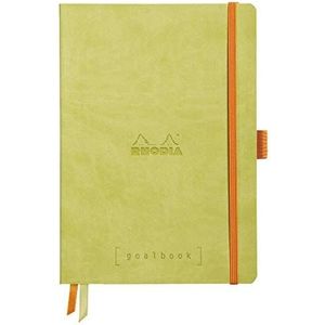 Rhodia 117575C Goalbook Notitieboek, A5, 14,8 x 21 cm, dot, praktisch en trendy, met zacht deksel, 90 g wit papier, 120 vellen, 1 stuk, anijsgroen