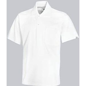 BP 1222-180-21-XL uniseks poloshirt, 1/2 mouwen, polokraag met drukknoopband, lengte 70 cm, 200,00 g/m² puur katoen, wit, XL