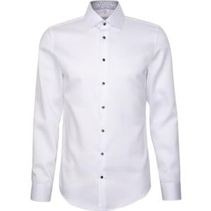 Seidensticker Zakelijk overhemd voor heren, shaped fit, strijkvrij, Kent-kraag, lange mouwen, 100% katoen, wit, 37