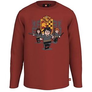 LEGO Harry Potter shirt met lange mouwen Gryffindor LWTaylor 117, 352 donkerrood, 92 unisex, volwassenen