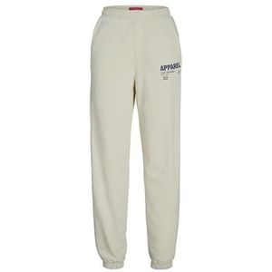 JACK & JONES Dames Jxbianca Hw Relaxed Vint Sweatpants Sn Sweatbroek, Bone White/Print: medieval Blue Print, S