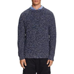 ESPRIT Katoenen trui van geribbeld breisel, petrol, M