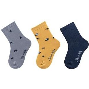 Sterntaler baby jongens sokken 3 sterren, grijsblauw, 18 EU
