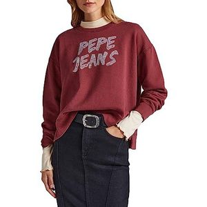 Pepe Jeans Bailey jas voor dames, Rood (Bourgondi?, L