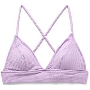 Koton Dames driehoek tissued gewatteerde stropdas detail bikini top, Paars (385), 34