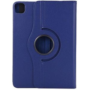 Shop4 - iPad Pro 11 (2021) Hoes - Rotatie Cover Lychee Donker Blauw