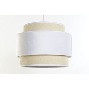 DKD Home Decor Plafondlamp Wit Bruin Polyester (28 x 28 x 47 cm) (40 x 40 x 29,5 cm)