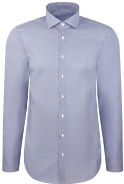 Seidensticker - Businessoverhemd - Donkerblauw - Regular 1/1 Kentkraag print