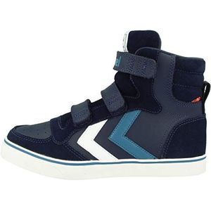 hummel Unisex Stadil Pro Jr Sneakers voor kinderen, Black Iris, 33 EU