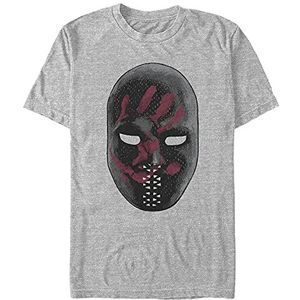 Marvel Unisex The Falcon And The Winter Soldier Large Mask Organic Short Sleeve T-shirt, grijs, gemêleerd, S