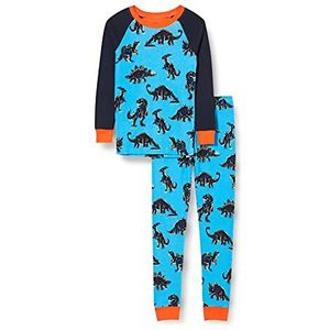 Hatley Pyjama Set Pyjama met lange mouwen van biologisch katoen, Elektrische Dino's, 3 jaar