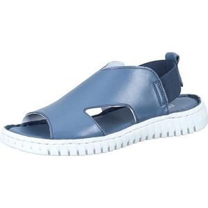 Manitu 910162-55 Damessandalen met sleehak, 36 EU, blauw, 36 EU