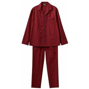 United Colors of Benetton Pyjama voor heren, Bordeaux a Pois 66v, XL