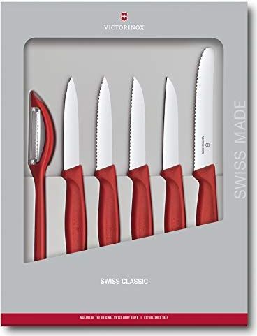 Victorinox Swiss Classic groentemessen 6 stuks rood
