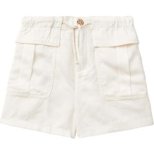 United Colors of Benetton Shorts voor meisjes en meisjes, Wit, 130 cm