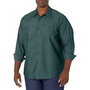 Red Kap Men's Size Industrial Work Shirt, Regular Fit, Long Sleeve, Spruce Green, Large/Tall