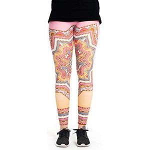 cosey - bedrukte kleurrijke legging (one size fits all) - ontwerp Mandala Roze