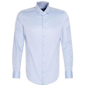 Seidensticker Zakelijk overhemd voor heren, extra slim fit, strijkvrij, kent-kraag, lange mouwen, 100% katoen, lichtblauw, 38