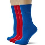 Camano Set van 4 sokken, blau/rot, 39-42 EU