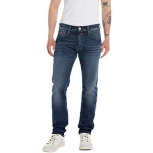 Replay Heren Jeans Comfort fit Straight Leg Rocco, 007, donkerblauw, 29W x 34L