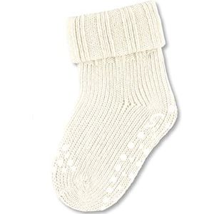 Sterntaler Unisex baby abs-kruipsokken wol kindersok, ecru, 18 EU
