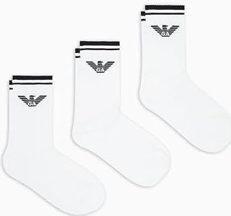 Emporio Armani - Driepak Sokken - Wit - Heren - Leer