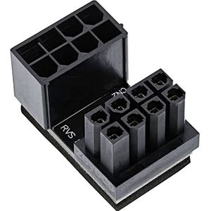 InLine® Stroomadapter intern, 180° ATX 8-polige stekker/bus (gedraaid), voor desktopgrafische kaart