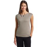 Street One - Ada - Dames Shirt - Beige - Mouwloos