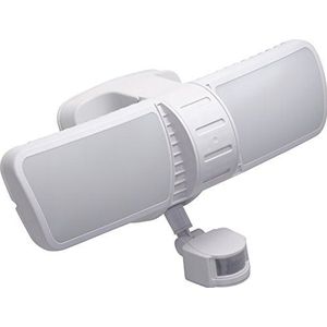 Meister LED buitenspot - 20 Watt - bewegingsmelder - 10 m bereik - spatwaterdicht - 1100 lumen/buitenlamp met bewegingssensor/dubbele lamp/wandschijnwerper/schijnwerper / 7490100