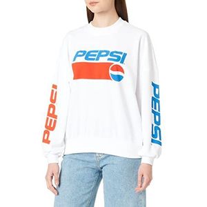 ONLY Dames ONLPEPSI L/S O-Neck Box SWT Sweatshirt, Helder Wit/Print: Logo, XS