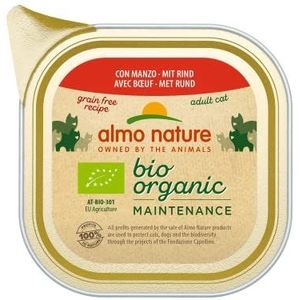 almo nature Bio Organic Maintenance nat voor katten - met rundvlees 85 g x 19 stuks, 1,62 kg