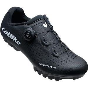 CATLIKE 7200400007 - WHISPER X1 MTB fietsschoenen voor heren en dames Maat 44 met composietzool, zeer stijf en lichtgewicht versterkt met elastomeer inzetstukken in kleur Zwart