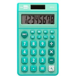 Liderpapel Calculator Xf13 8 digitale zonne-energie en batterijen, groen, 115 x 65 x 8 mm