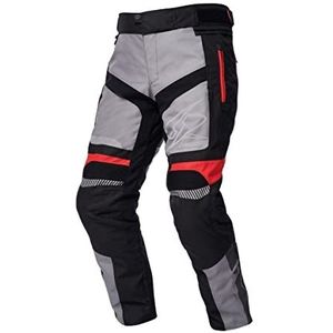 Spyke Motorbroek van stof Meridian Dry Tecno Pants Grijs Zwart Rood, grijs, zwart, rood, 58 NL