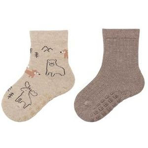 Sterntaler Unisex ABS sokken DP bosdieren, beige, 18