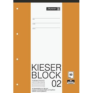 Brunnen 1042942 KIESER-blok liniatuur 2 (A4, 50 vellen, geperforeerd, 80 g/m², klasse 2)